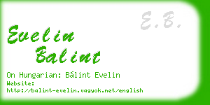 evelin balint business card