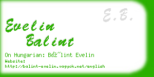 evelin balint business card